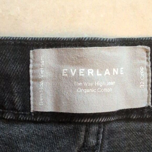 Everlane The way High Jean Organic Cotton Black Size 32 Crop - Picture 4 of 9